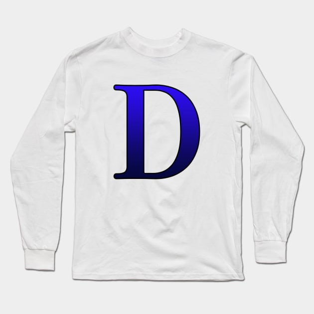 Blue Roman Numeral 500 D Long Sleeve T-Shirt by Numerica